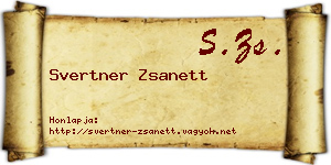 Svertner Zsanett névjegykártya